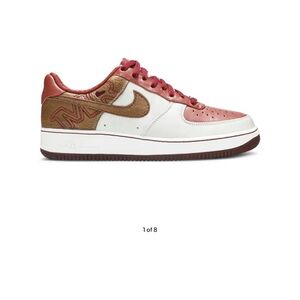 Red and Gold Air Force Sneakers